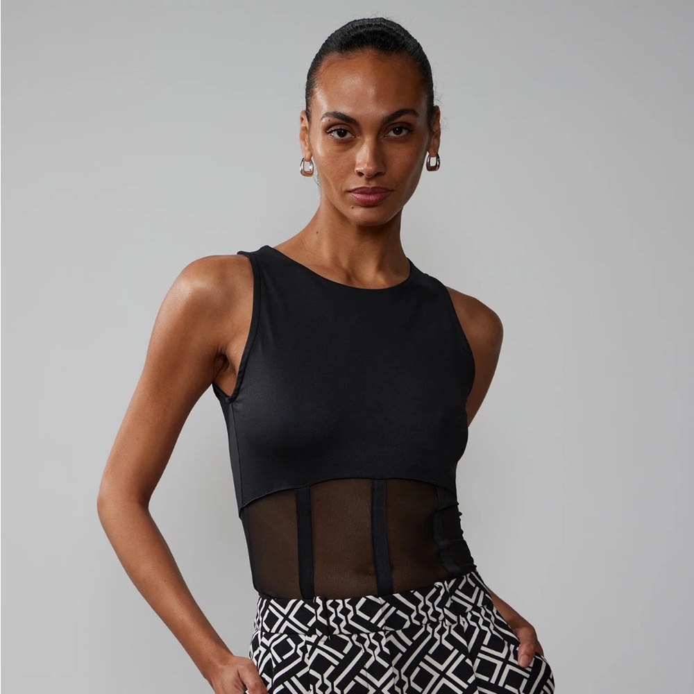 Grab This Gorgeous Top! Sheer Corset Waist Top